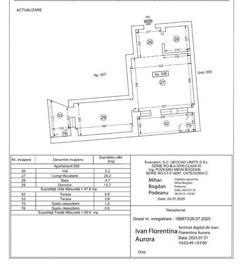 Apartament cu 2 camere în Nord