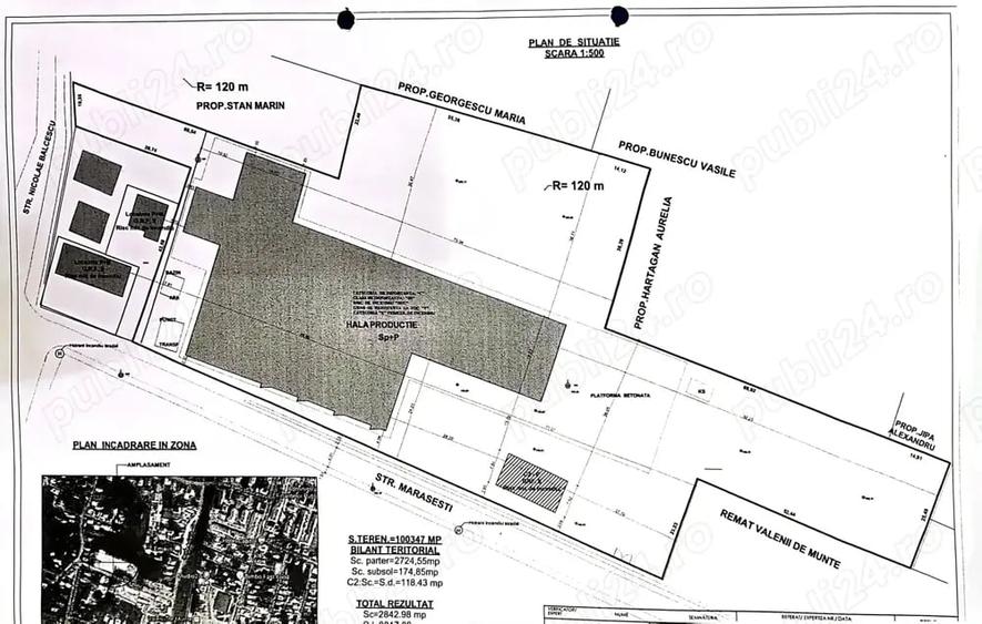 Spațiu comercial, de 2,800 mp, în Vălenii de Munte