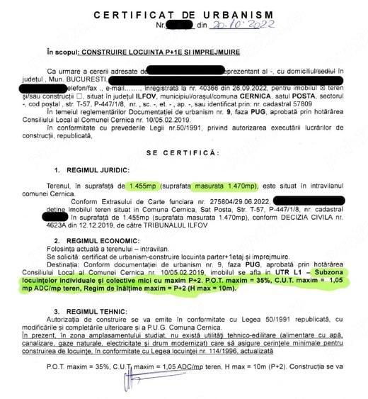 Teren de 1470 mp, în Poșta
