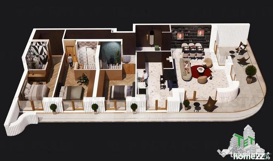 Apartament superb cu 3 camere de in zona Pipera - 1