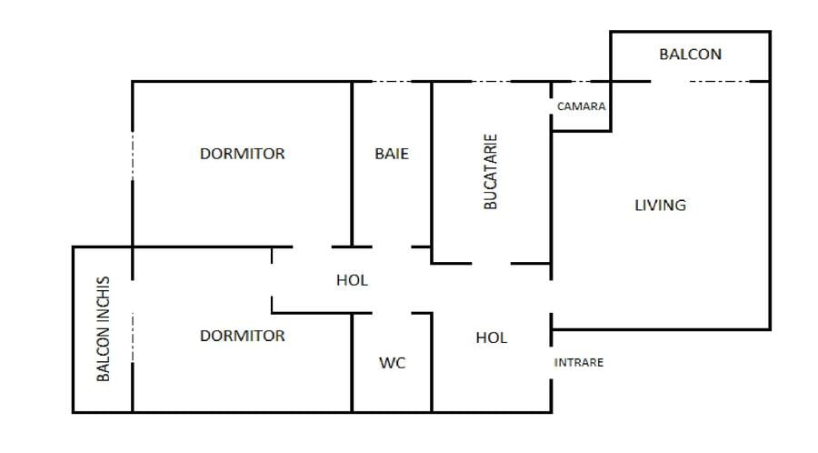 Apartament cu 3 camere decomandat în Ștrand