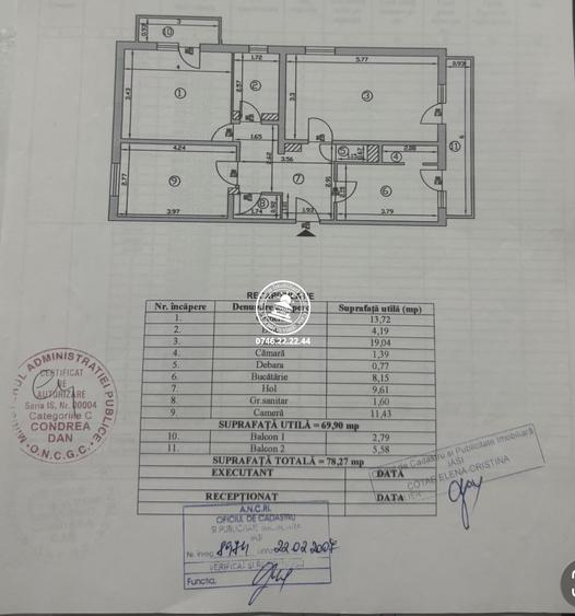 Apartament cu 3 camere decomandat în Lunca Cetățuii