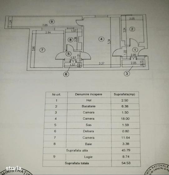 Apartament cu 2 camere în Tineretului