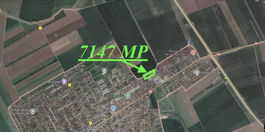 Teren Construcții intravilan de 7147 mp, în Cumpăna