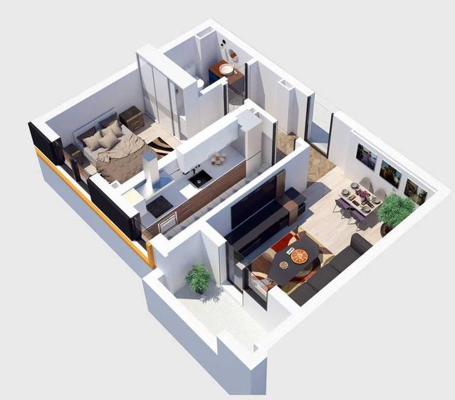 Apartament 2 camere, decomandat, mobilat, loc parcare, supraveghere video, Militari Residence, Tineretului 81 - DE VANZARE! - 1