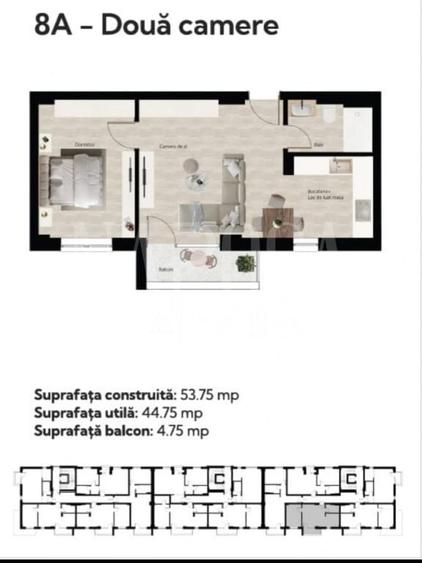 Apartament 2 camere de vanzare in Baile Felix, Cordau - 1