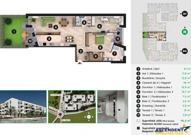 Apartament cu 3 camere decomandat în Central