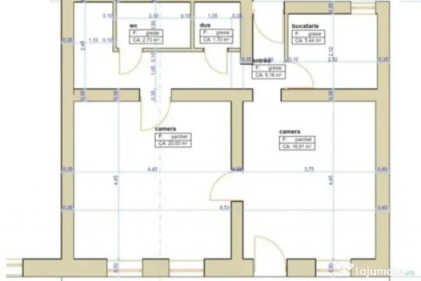 Apartament cu 2 camere, 55mp, la curte comuna, in zona Centr - 10