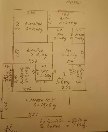 Apartament cu 3 camere decomandat în Central