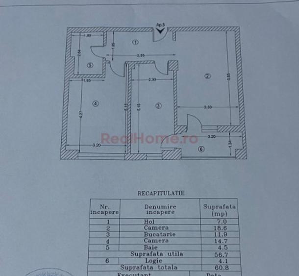 Apartament cu 2 camere decomandat, mobilat în 1 Decembrie 1918