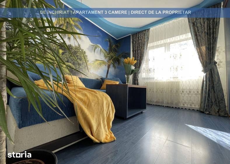 Apartament cu 3 camere, mobilat în Cantacuzino