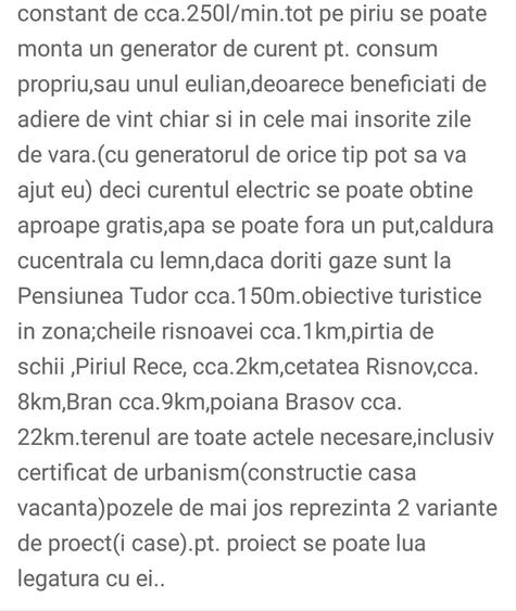 Teren de 1000 mp, în Central