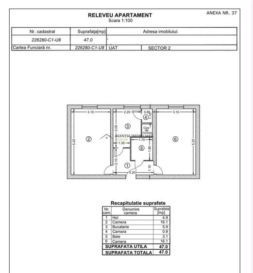 Apartament cu 2 camere decomandat, mobilat în Floreasca
