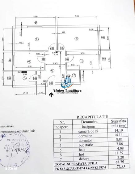 Apartament cu 3 camere decomandat în Sud