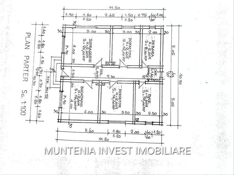 Casă cu 3 camere cu Teren 500 Mp în Bradu