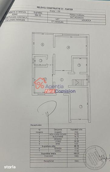Casă cu 3 camere cu Canalizare în Holboca