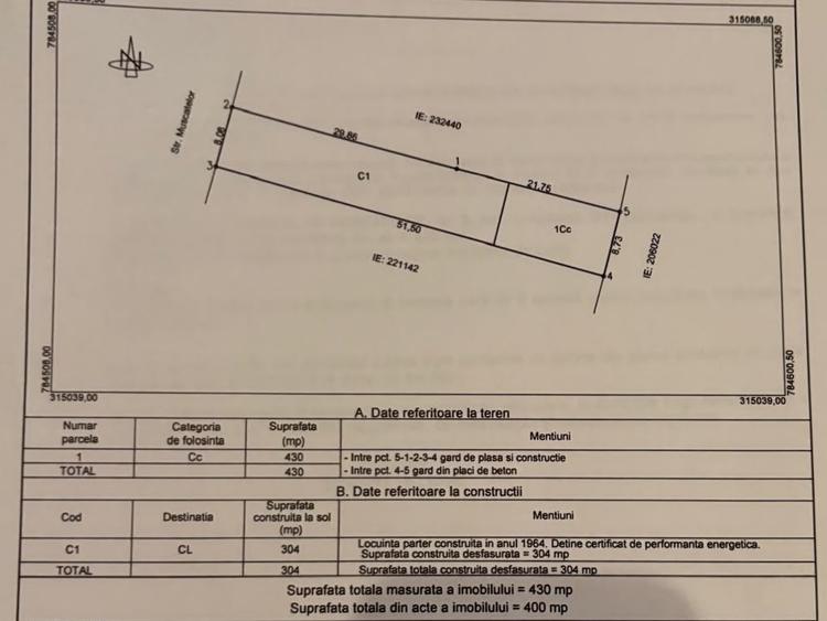Casă cu 3 camere cu Teren 740 Mp în Km 5