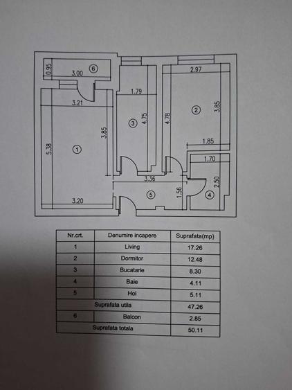 Apartament cu 2 camere decomandat în Militari