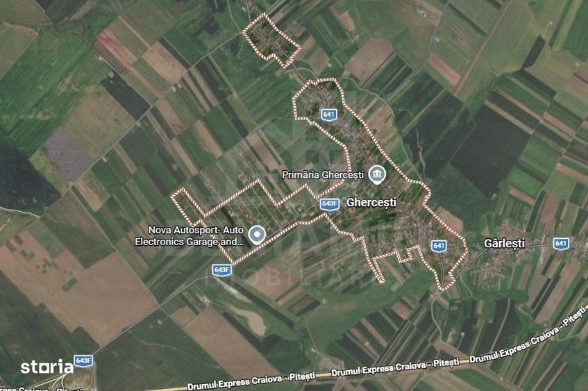 Teren intravilan Ghercesti 526mp-curent-apa-gaze-strada 11m latime - 1