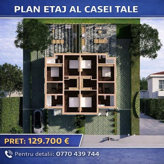 Casă cu 4 camere cu Teren 150 Mp în Central