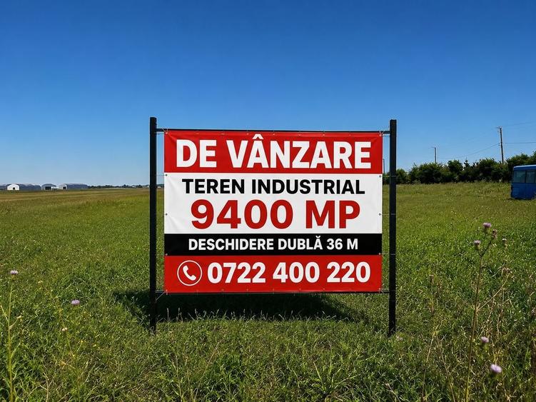 Teren Construcții intravilan de 9400 mp, în Vest
