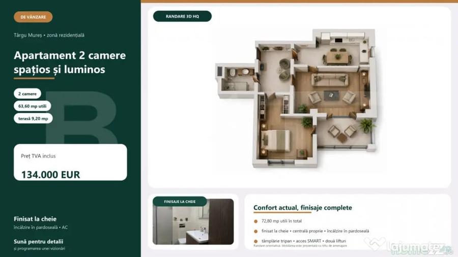 Apartament Nou Cu 2 Camere | 72,80 Mp | Targu Mure? - Targu Mures (Mures) - 2