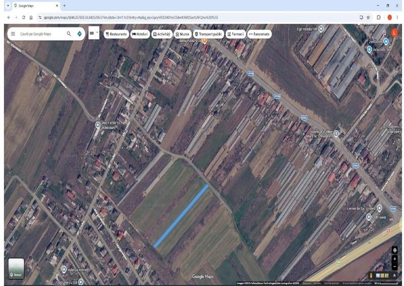 Teren agricol intravilan de 3225 mp, în Adunații-Copăceni