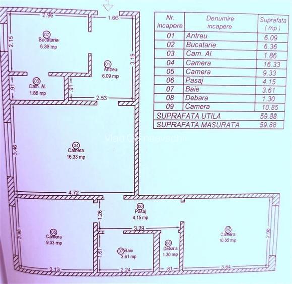 Apartament 3 camere Arad Ultracentral