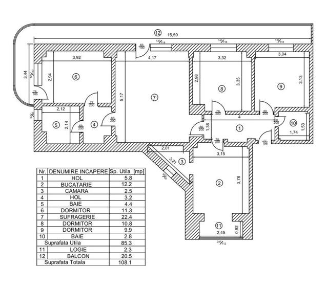 Spatiu generos si confort - Apartament 4 camere - 5