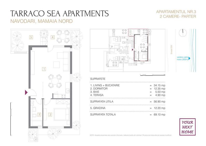 Apartament 2 camere premium, curte privata + parcare | Mamaia Nord - 1