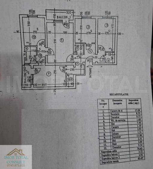 Apartament 4 camere Trivale complex 2, partial mobilat si utilat - 2