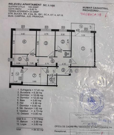 Apartament de vanzare 4 Camere Campina 77.000 euro negociabil - 2