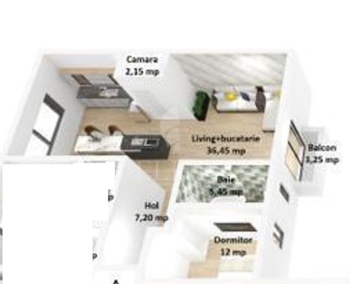 Apartament 2 camere &icirc;n zona Someseni - 3