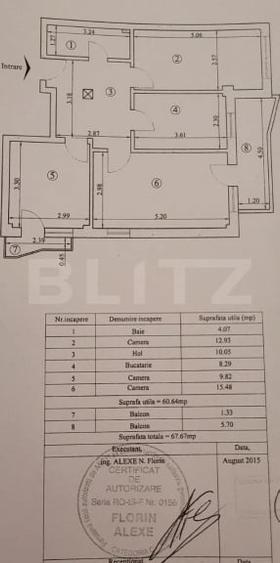 Apartament 3 camere, 67.67 mp, zona Galata - 11