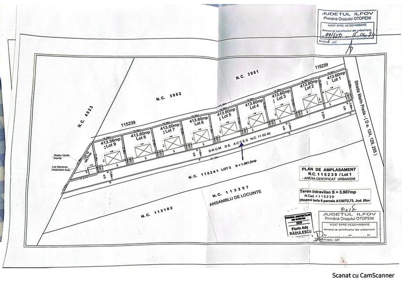 Teren intravilan de vânzare – 3.902 mp + 740 mp – Str. Marin Preda - 2