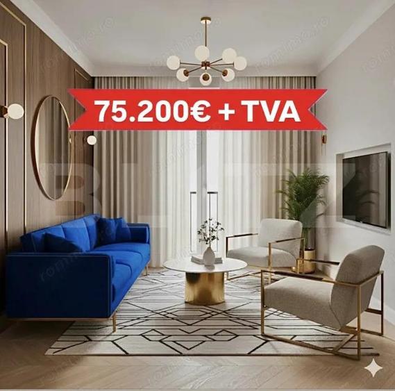 Apartament cu 2 camere, Etaj 1, Balcon, 1 loc parcare, Giroc - 1