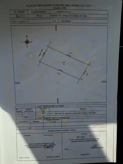 Teren de 589 mp, în Călinești