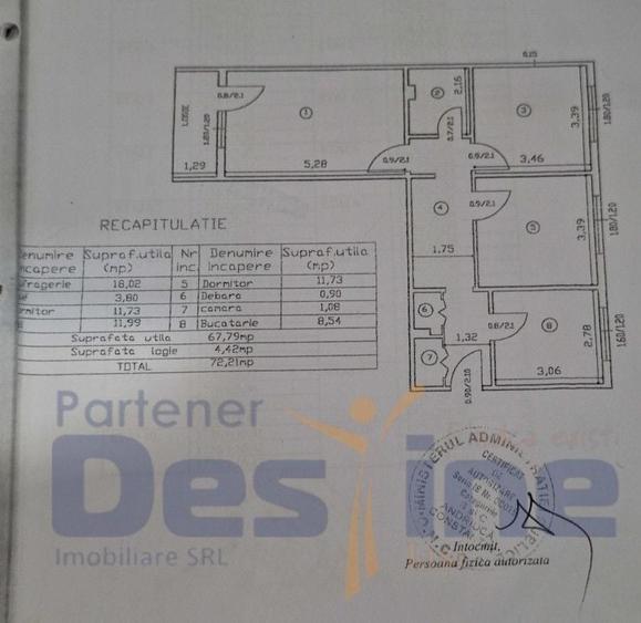 Apartament cu 3 camere decomandat, mobilat în Mircea cel Bătrân
