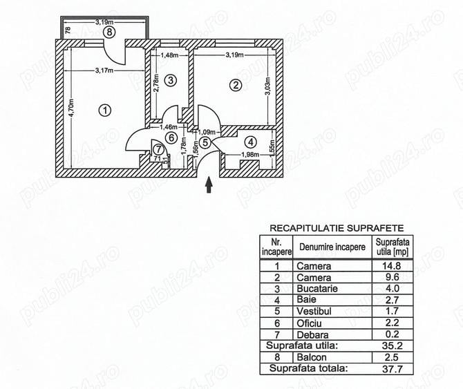 propietar, 2 camere decomandat prevederii proximitate metrou, et 5, anvelopat, intretinere mica, sud - 10
