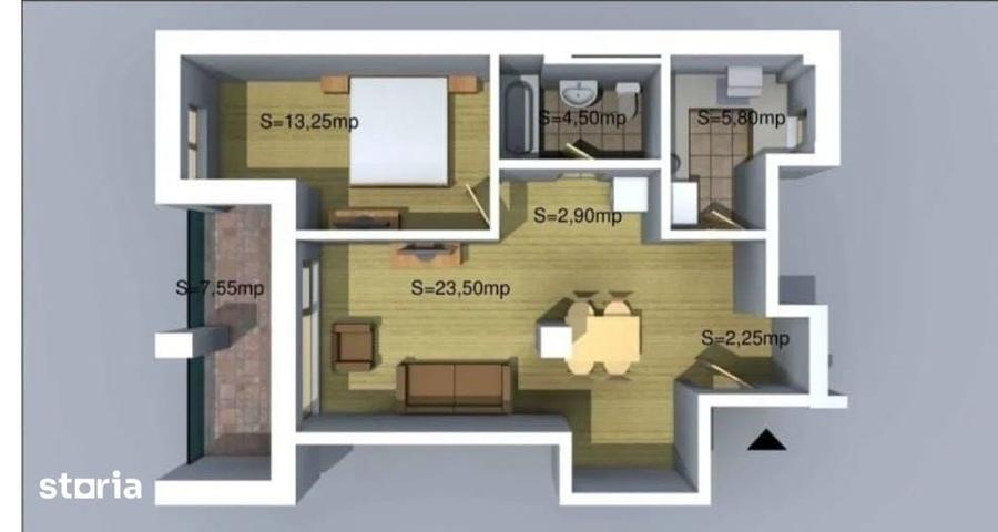 Apartament cu 2 camere în Chitila