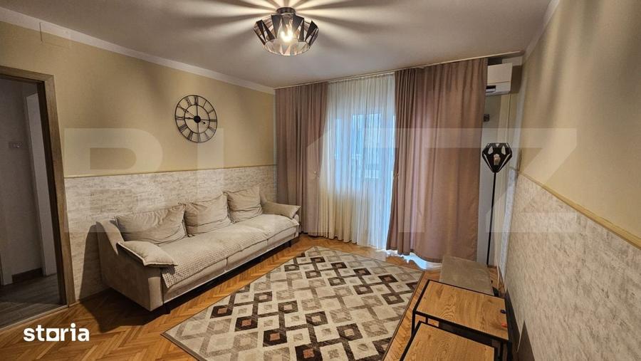 Apartament cu 3 camere semidecomandat în Girocului