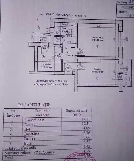 Apartament decomandat cu 2 camere in centrul orasului - 1