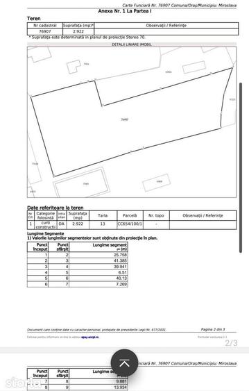 Teren 2.922 mp intravilan in fata Primariei Miroslava - 1