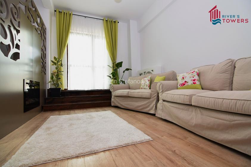 Mini Penthouse, living cu bucatarie openspace + 2 dormitoare