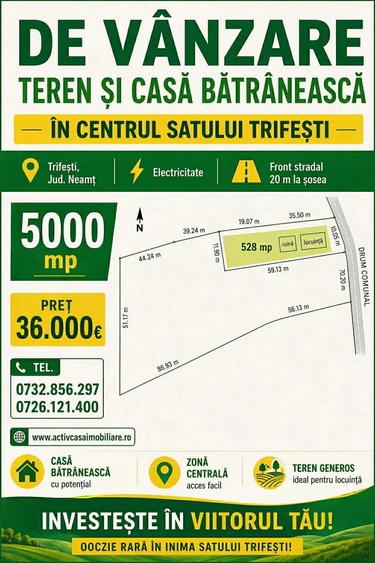 Loc de casa centru, Trifesti 5000 mp - 1