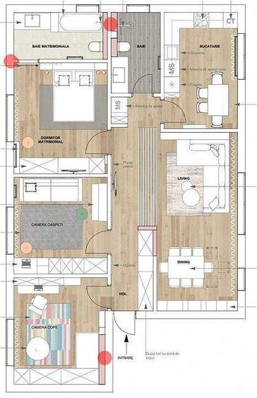 Apartament nou cu 4 camere, conftort sporit, superfinisat, mobilat si utillat, cu garaj in Marasti - 6