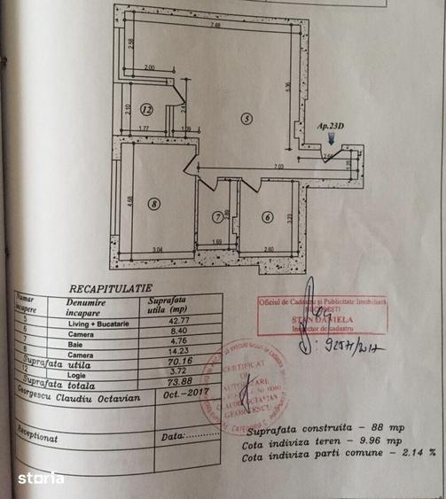 Apartament 3 camere | terasa | zona Baneasa | Trifesti | - 14