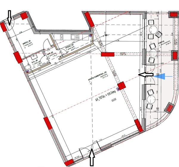 Spațiu comercial de 129 mp la fază de proiect - str. București 41 - 2