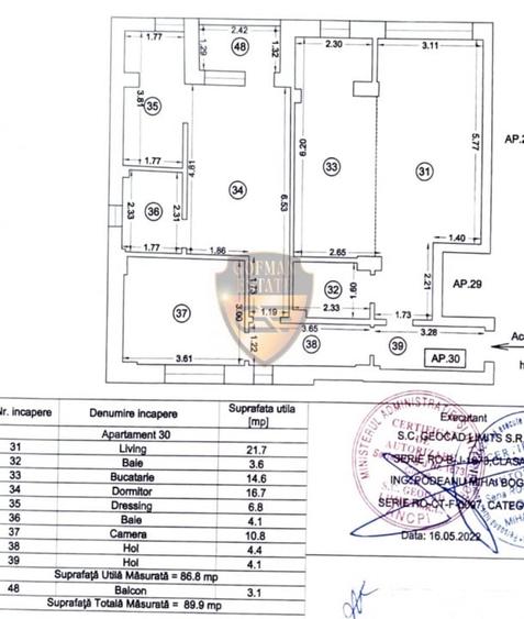 3 camere, Tomis Nord, Campus, decomandat, 90mp, balcon, 2 bai, et 4/4 lift, nou - 10