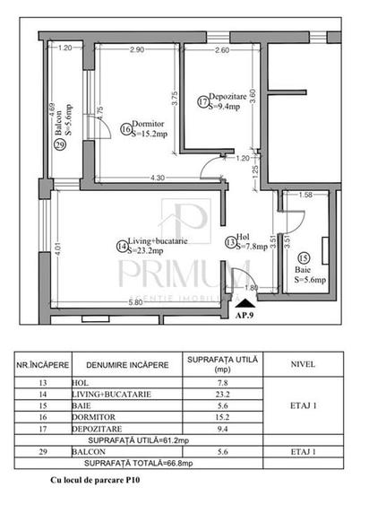 GIROC - 3 Camere - Etajul 1 - LUX - Parcare inclusa - ZONA EXCELENTA - 8